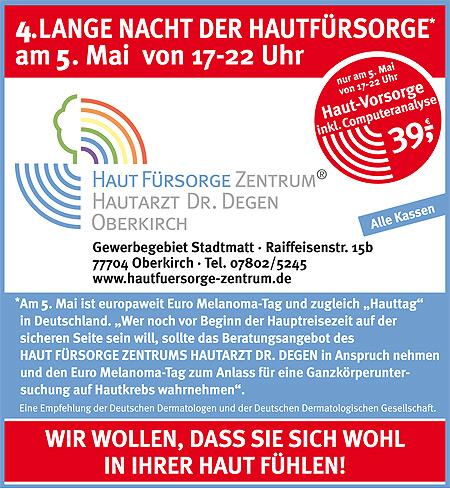 Lange Nacht der Hautfürsorge
