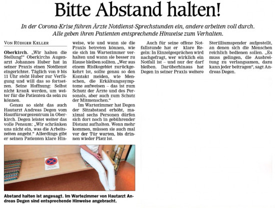 Bitte Abstand halten