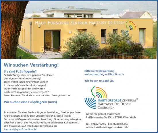 Anzeige Wir brauchen Verstärkung Job Angebot Hautarzt Praxis