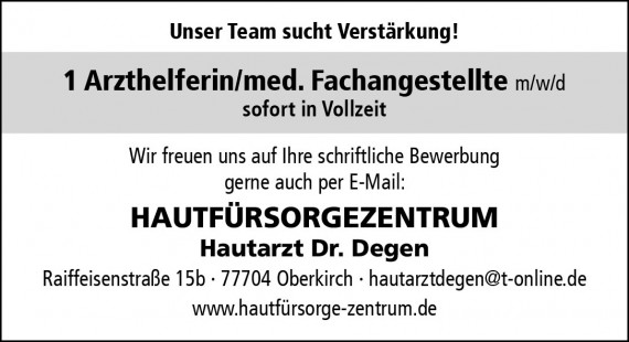 Stellenanzeige