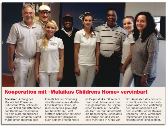 Zeitungsartikel Malaika